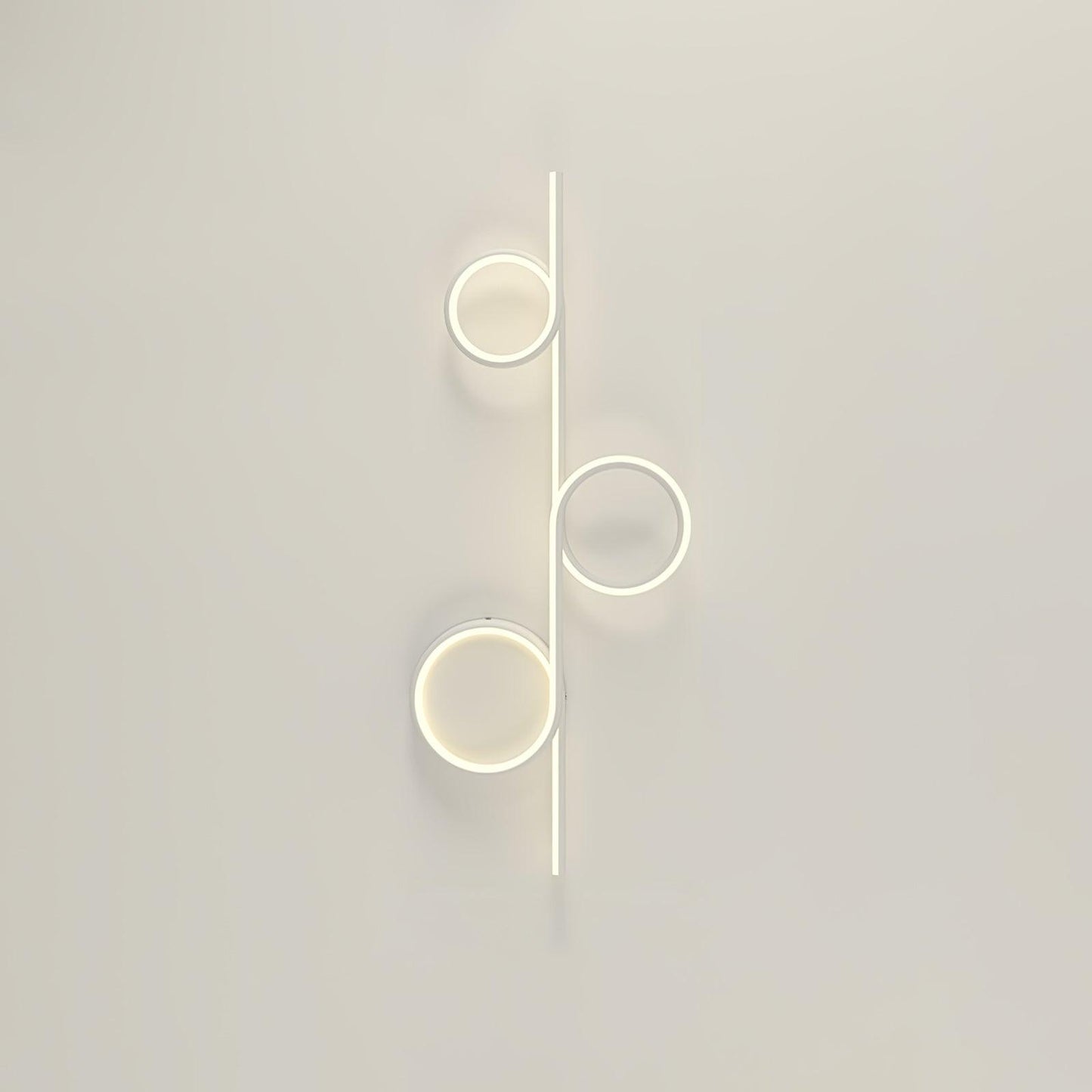 Rhythmic Line Wall Light 3 rings Dia 23.6″ x H 12.6″ / Dia 60cm x H 32cm / White / Three-Color Changing Light Wall lamp