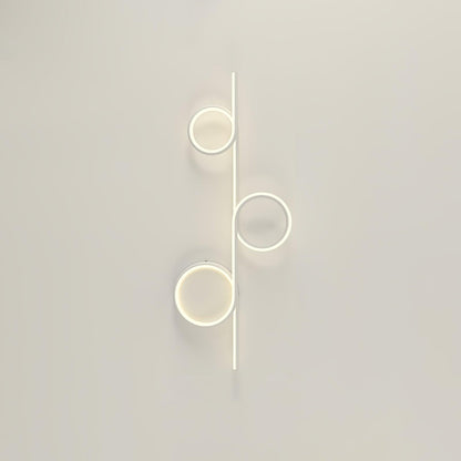 Rhythmic Line Wall Light 3 rings Dia 23.6″ x H 12.6″ / Dia 60cm x H 32cm / White / Three-Color Changing Light Wall lamp