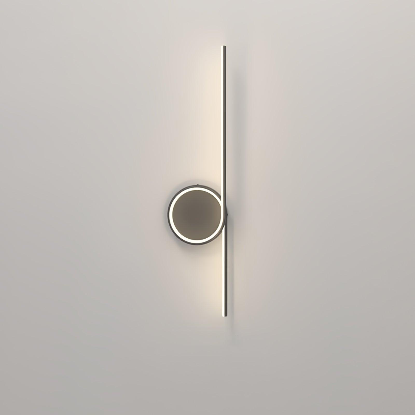 Rhythmic Line Wall Light 1 ring Dia 23.6″ x H 7.1″ / Dia 60cm x H 18cm / Black / Three-Color Changing Light Wall lamp