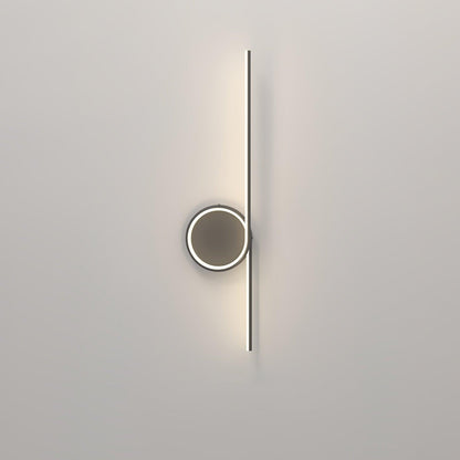 Rhythmic Line Wall Light 1 ring Dia 23.6″ x H 7.1″ / Dia 60cm x H 18cm / Black / Three-Color Changing Light Wall lamp
