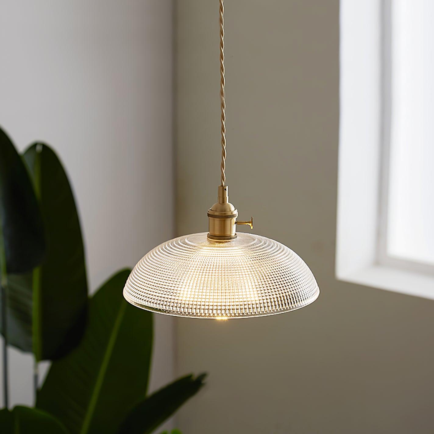 Ribbed Spiral Pendant Light ? 9.8″ x H 2.8″ / Dia 25cm x H 7cm / Opaque Pendant light