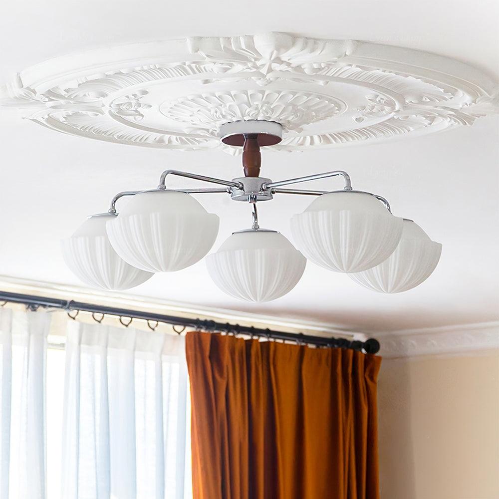 Ribbed Walnut Ceiling Lamp Ceiling lamp