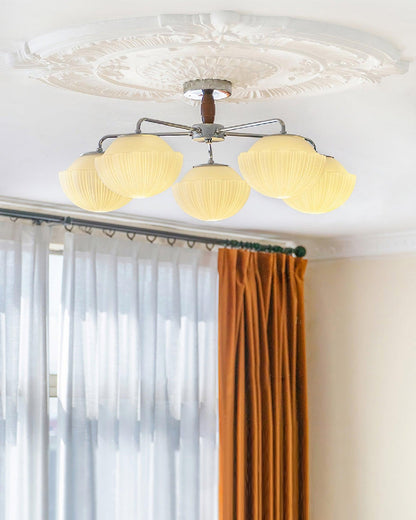 Ribbed Walnut Ceiling Lamp Ceiling lamp