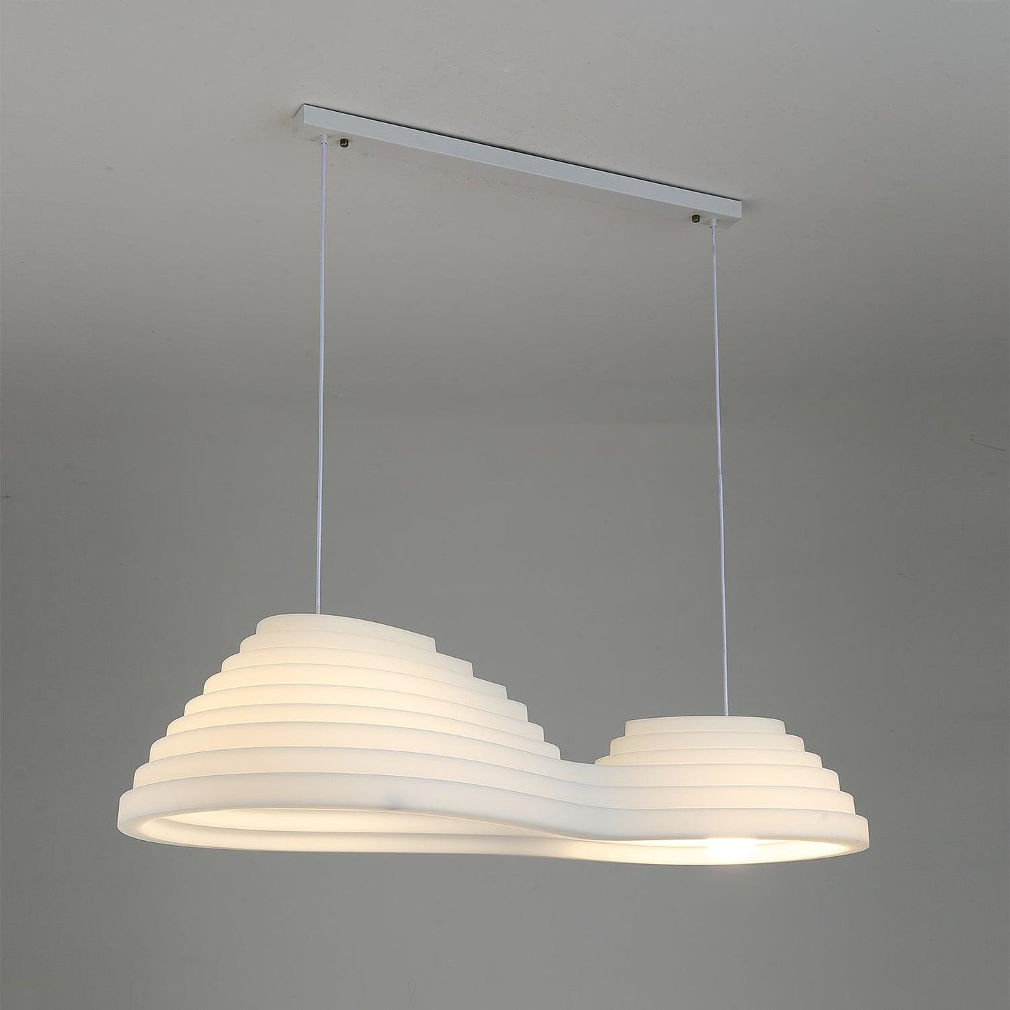 Rice Field Acoustic Acrylic Lamps Dia 23.6″ x H 9.5″ / Dia 60cm x H 24cm / White Pendant light