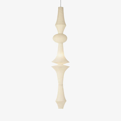 Washi Paper E Pendant Light Dia 18.9″ x H 106.3″ / Dia 48cm x H 270cm (E27 Bulb: 5 pieces) / White Pendant light