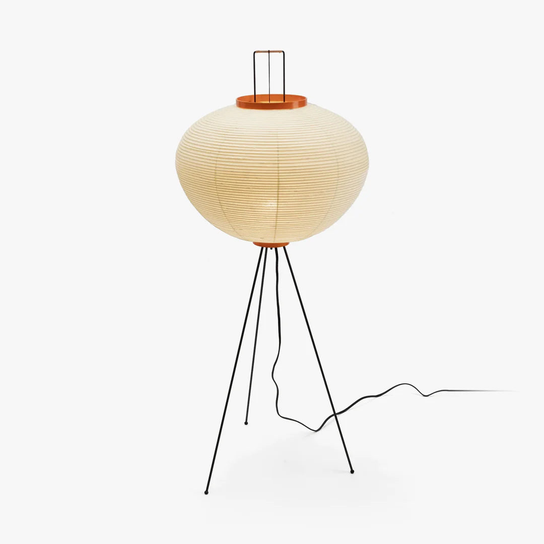 Rice Paper Floor Lamp Akari 10A: ? 19.7″ x H 47.2″ / Dia 50cm x H 120cm / White / US Plug Floor lamp