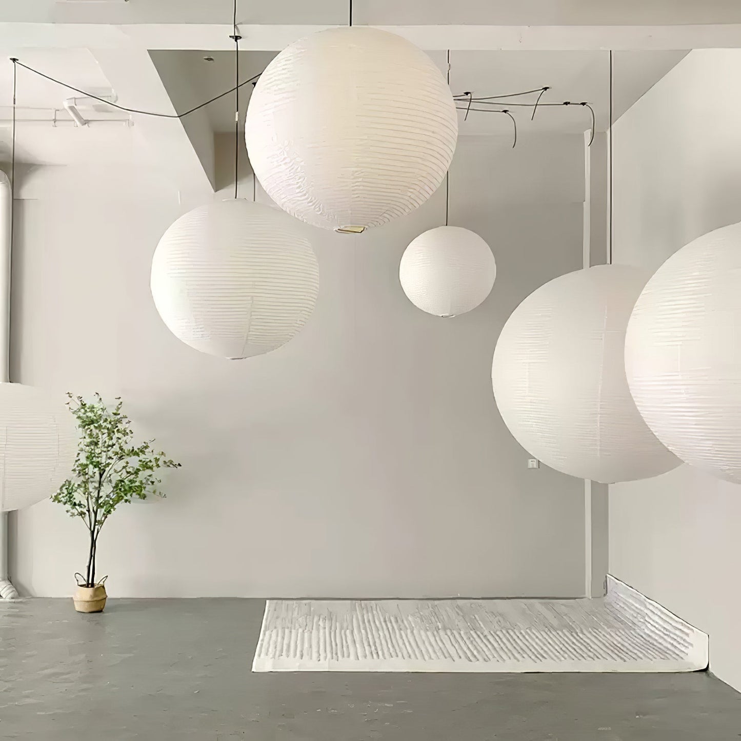 Akari A Round Swag Light 1001 Pendant light
