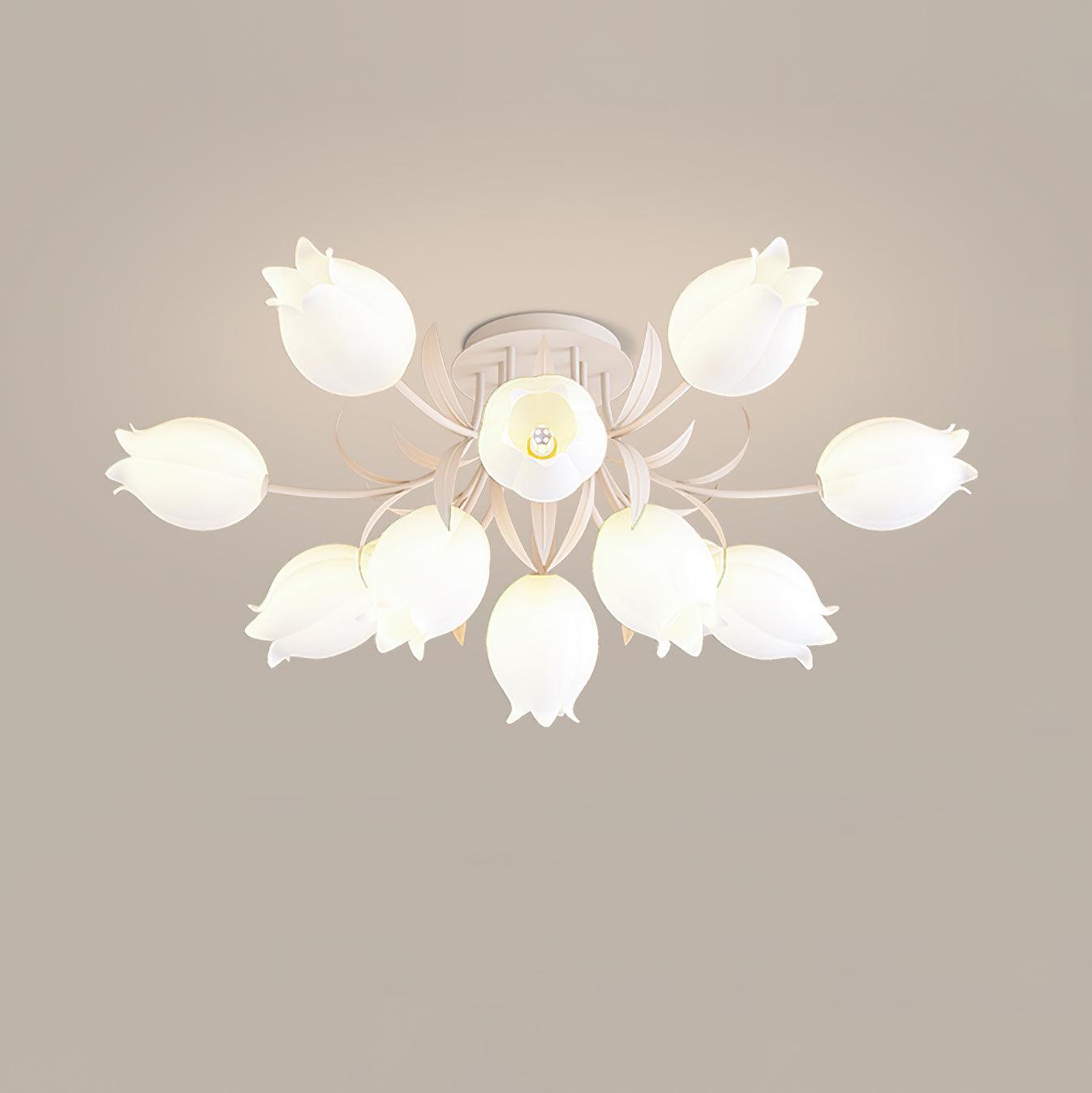 Ricko Ceiling Light 10 Heads ? 39.3″ x H 16.3″ / White