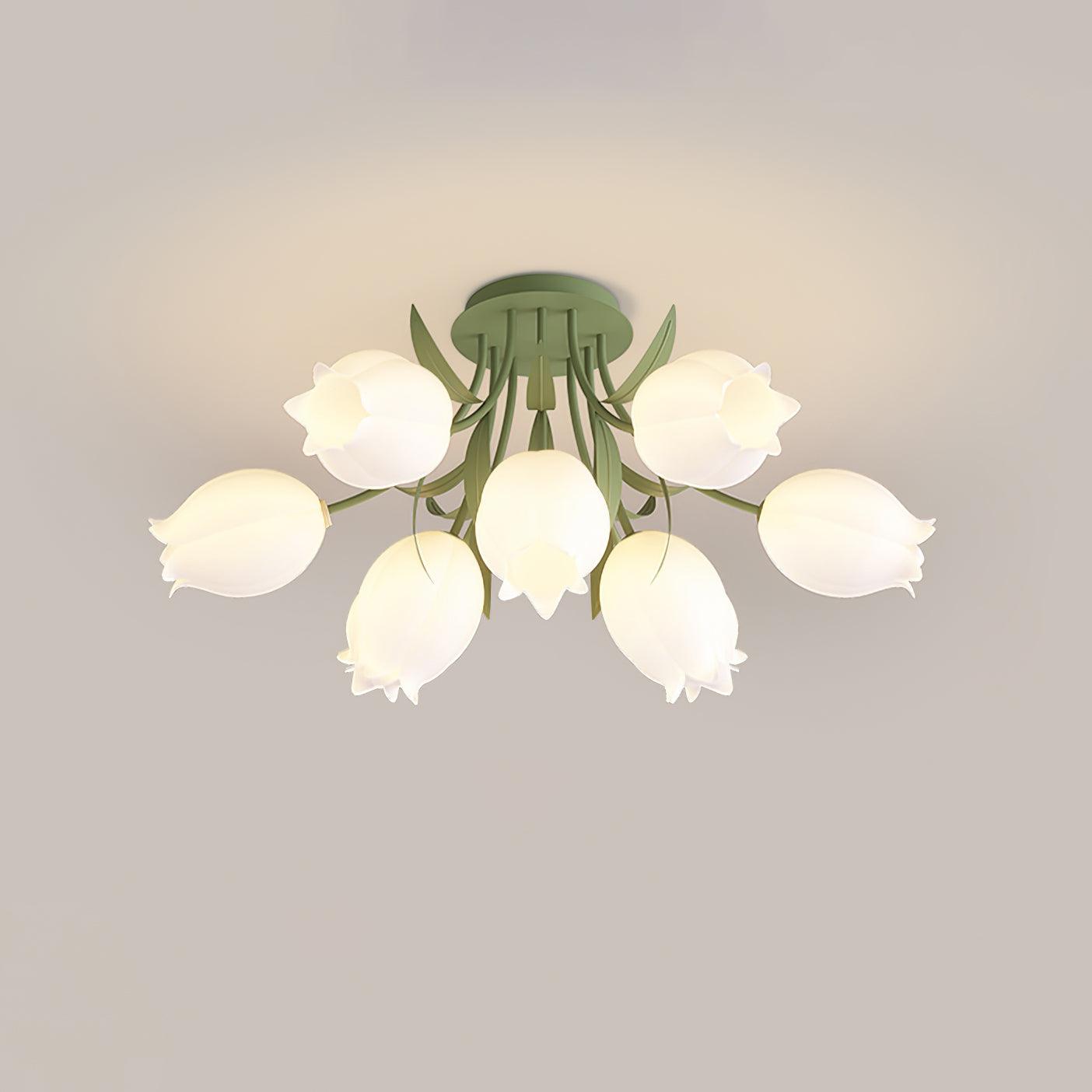 Ricko Ceiling Light 6 Heads ? 32.2″ x H 16.3″ / Green