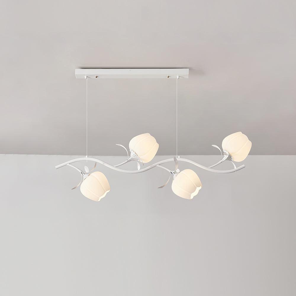 Ricko Simi Chandelier Model A 4 Heads L Dia 39.3″ x H 47.2″ / White Chandelier