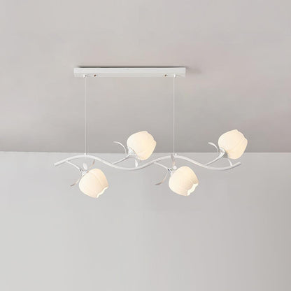 Ricko Simi Chandelier Model A 4 Heads L Dia 39.3″ x H 47.2″ / White Chandelier