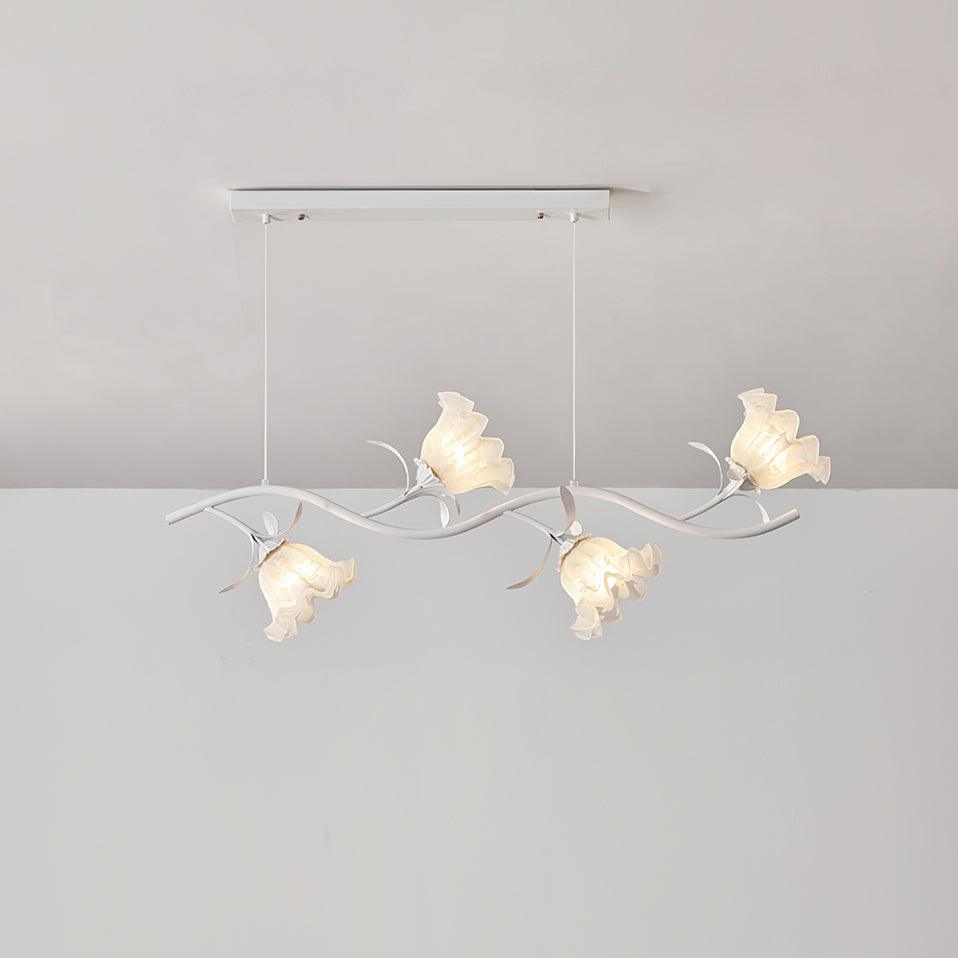 Ricko Simi Chandelier Model B 4 Heads L Dia 39.3″ x H 47.2″ / White Chandelier