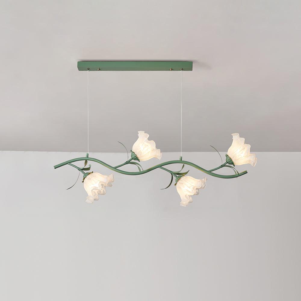 Ricko Simi Chandelier Model B 4 Heads L Dia 39.3″ x H 47.2″ / Green Chandelier