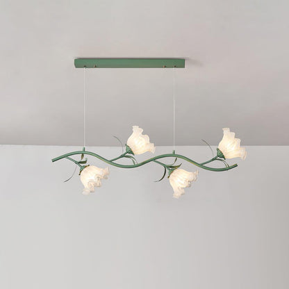 Ricko Simi Chandelier Model B 4 Heads L Dia 39.3″ x H 47.2″ / Green Chandelier