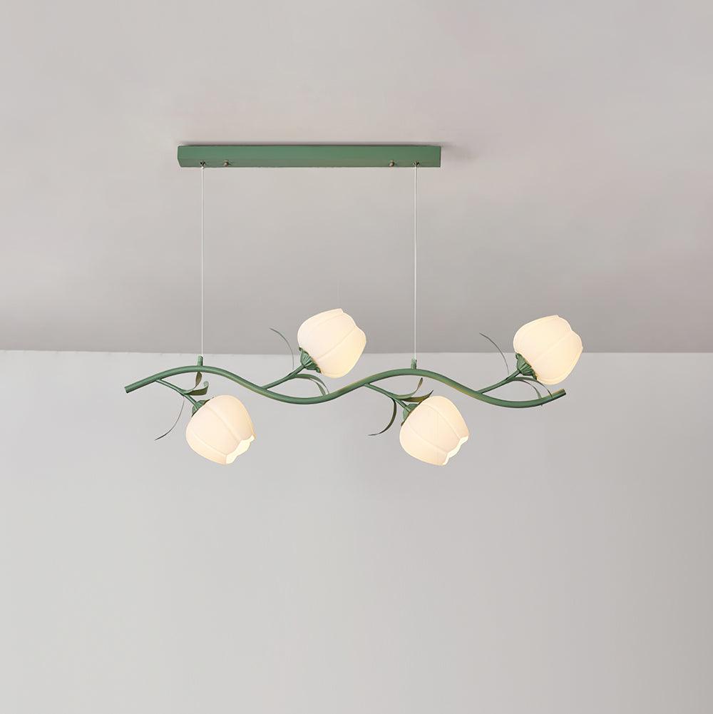 Ricko Simi Chandelier Model A 4 Heads L Dia 39.3″ x H 47.2″ / Green Chandelier