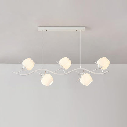 Ricko Simi Chandelier Model A 5 Heads L Dia 47.2″ x H 47.2″ / White Chandelier