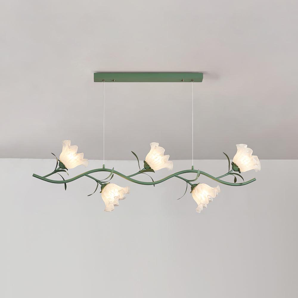 Ricko Simi Chandelier Model B 5 Heads L Dia 47.2″ x H 47.2″ / Green Chandelier