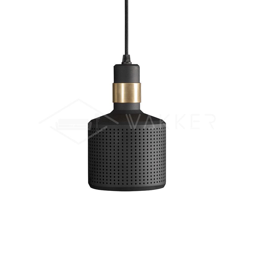 Riddle Pendant Lamp Dia 4.7″ x H 7.5″ / Dia 12cm x H 19cm / Matte Black with Copper detail Pendant light