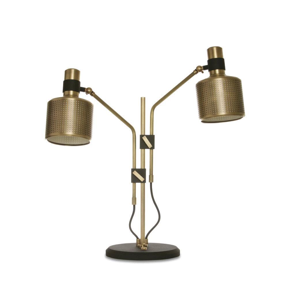 Riddle Table Lamp ? 19.7″ x H 21.7″ / Dia 50cm x H 55cm / Gold + black / US Plug Table lamp