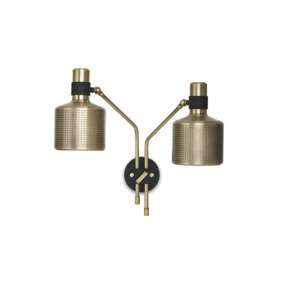 Riddle Wall Light 2 heads ? 15.8″ x H 13.8″ / Dia 40cm x H 35cm / Copper & Black Wall lamp