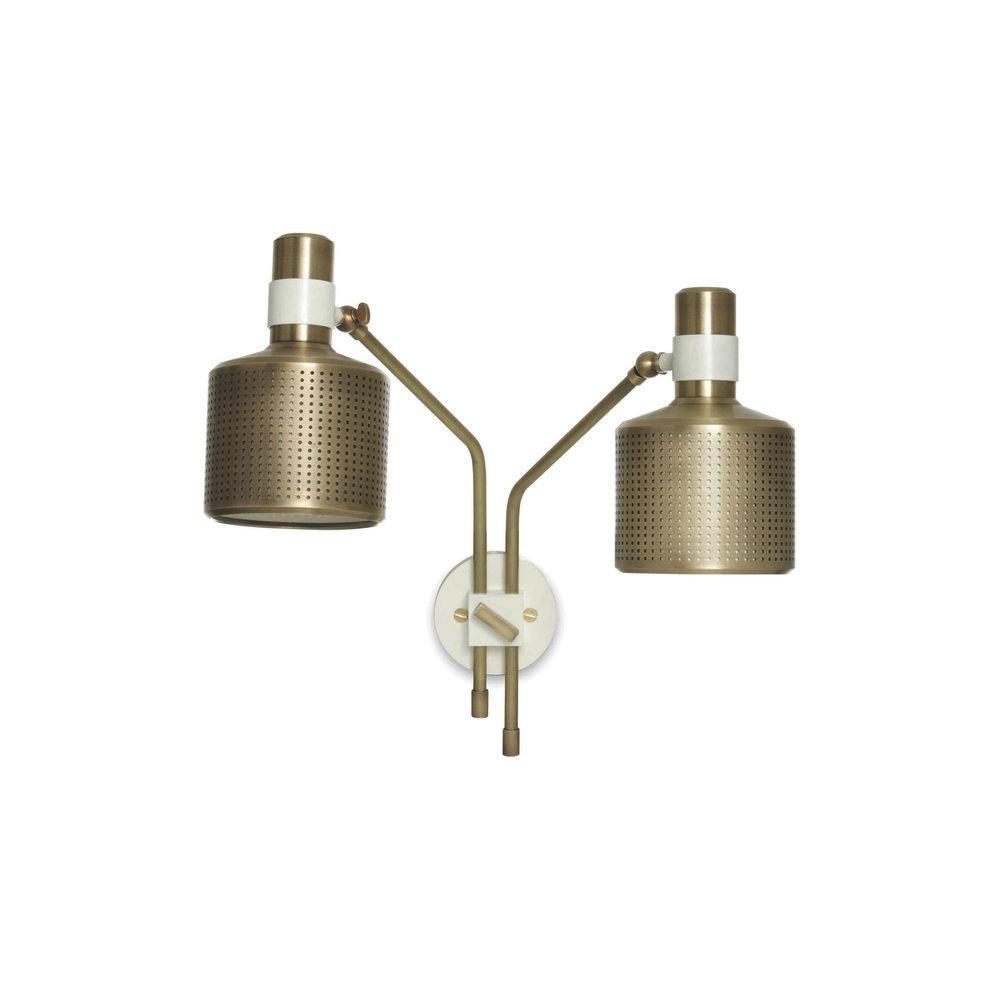Riddle Wall Light 2 heads ? 15.8″ x H 13.8″ / Dia 40cm x H 35cm / Copper & White Wall lamp