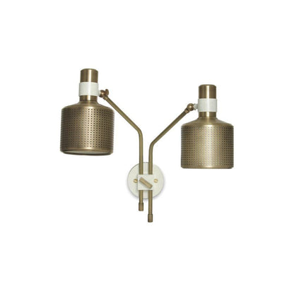 Riddle Wall Light 2 heads ? 15.8″ x H 13.8″ / Dia 40cm x H 35cm / Copper & White Wall lamp