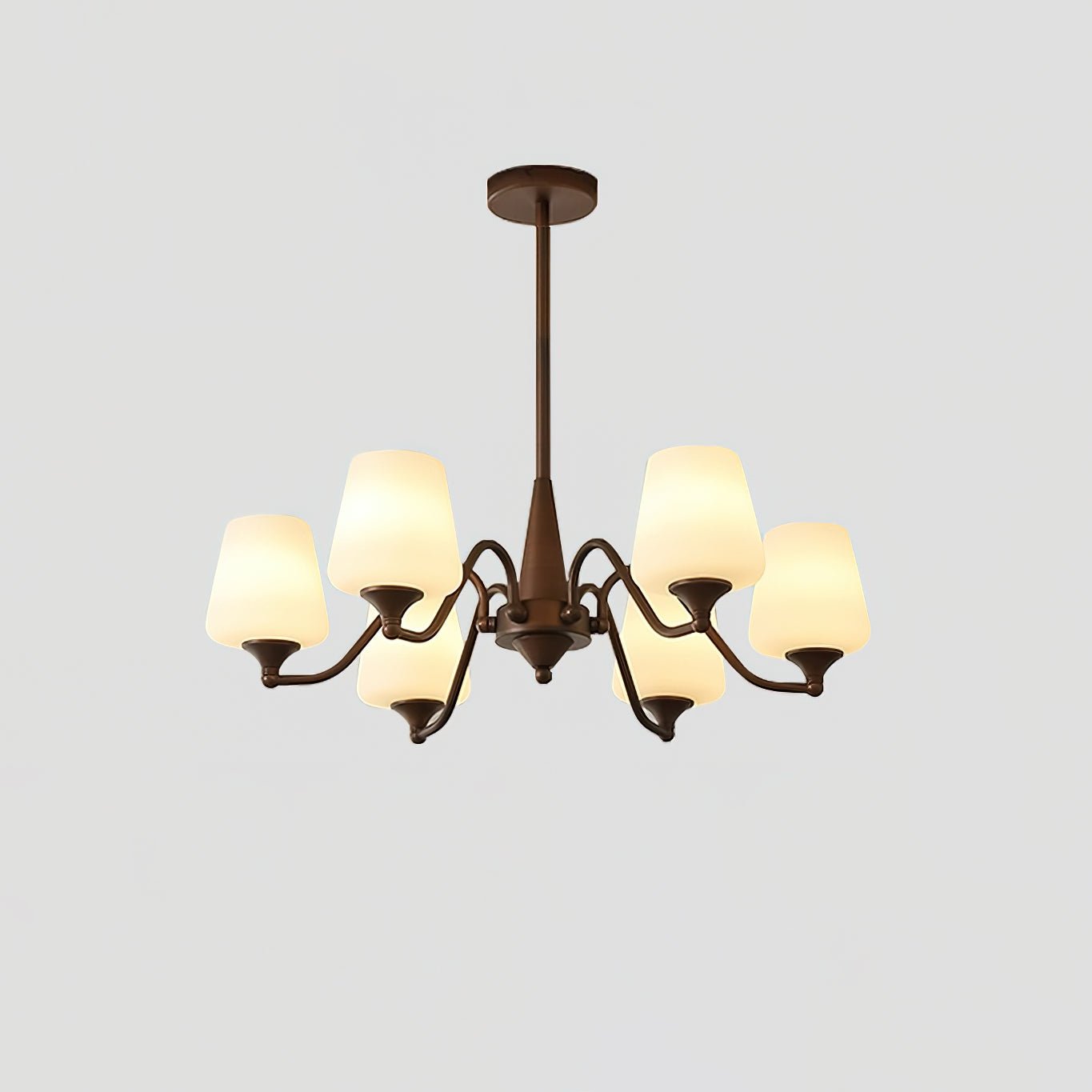 Ridge Chandelier 6 heads ? 27.6″ x H 20.5″ / Reddish brown Chandelier
