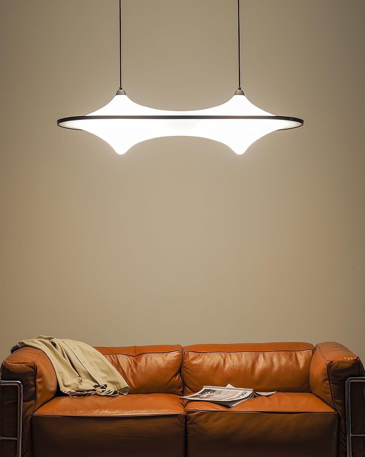 Modern Art Acrylic Adjustable Wave Form Chandelier