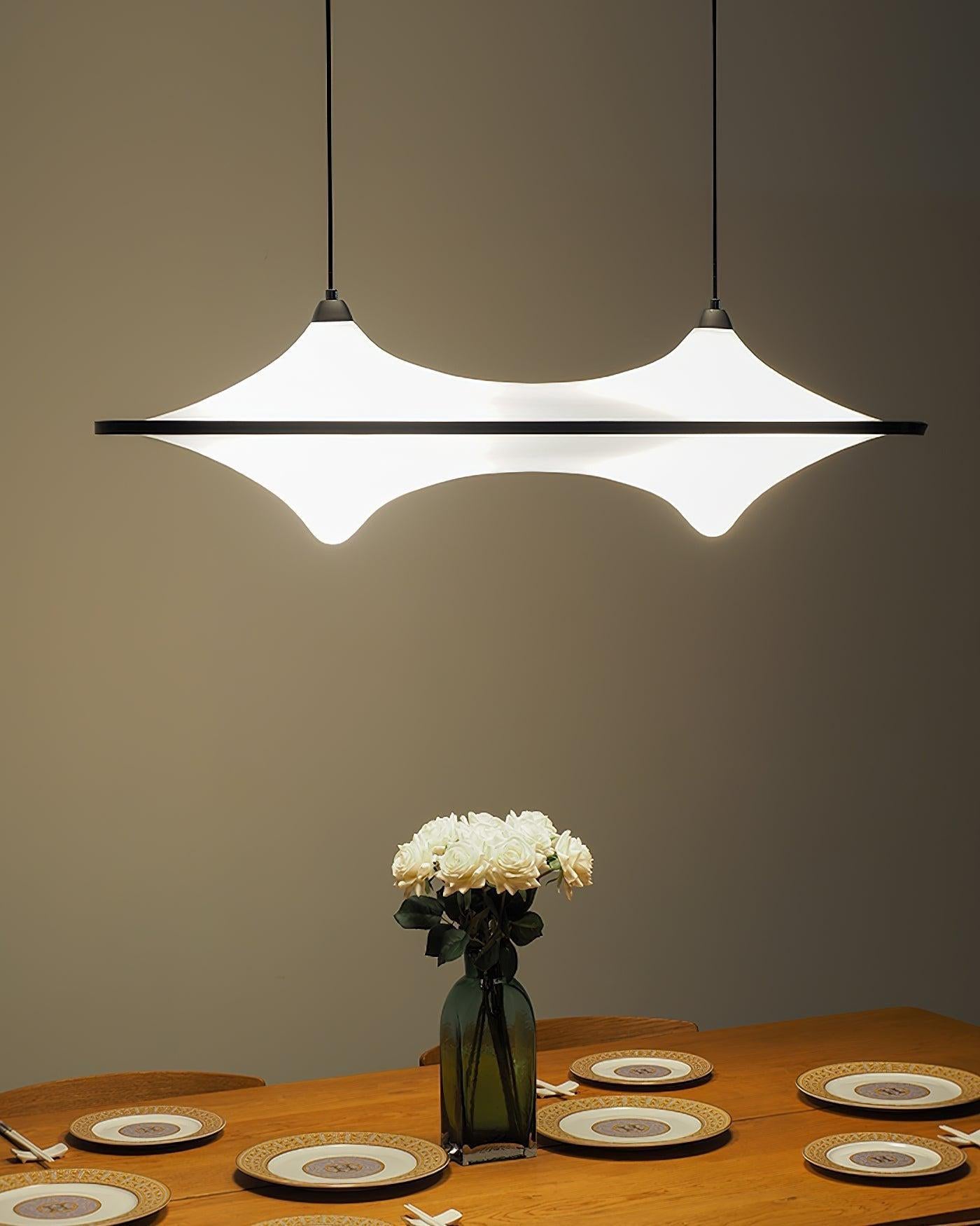 Modern Art Acrylic Adjustable Wave Form Chandelier