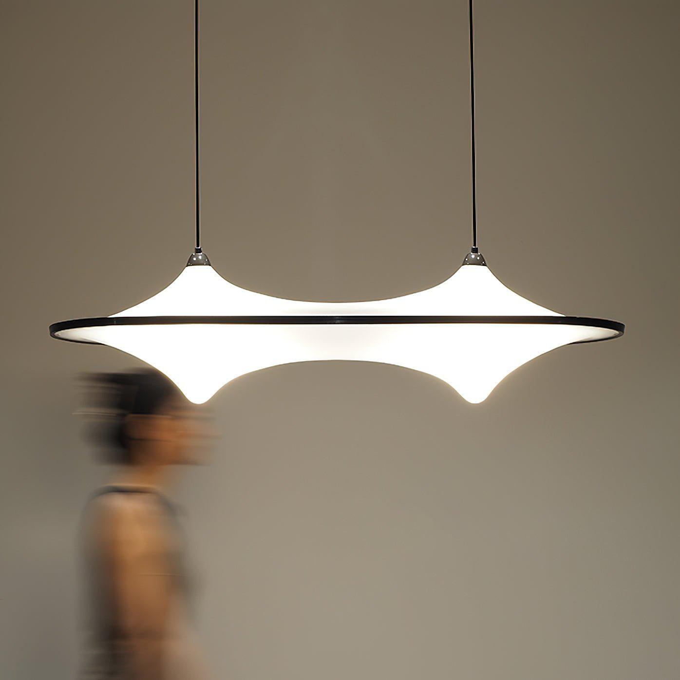 Modern Art Acrylic Adjustable Wave Form Chandelier