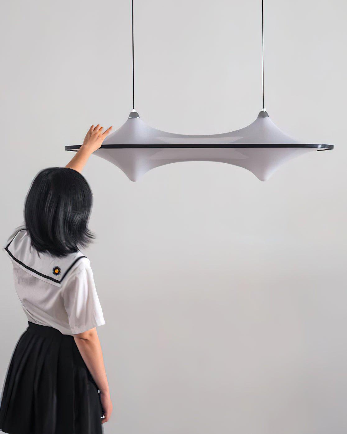 Modern Art Acrylic Adjustable Wave Form Chandelier