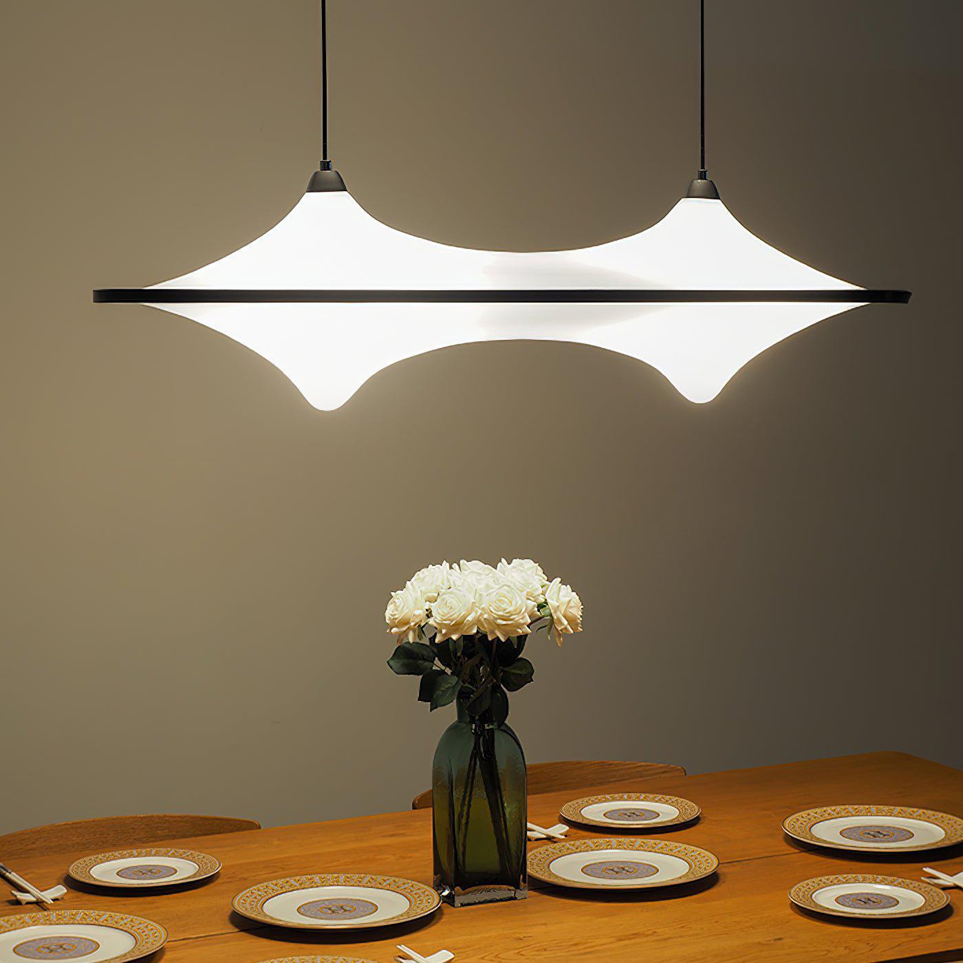 Modern Art Acrylic Adjustable Wave Form Chandelier