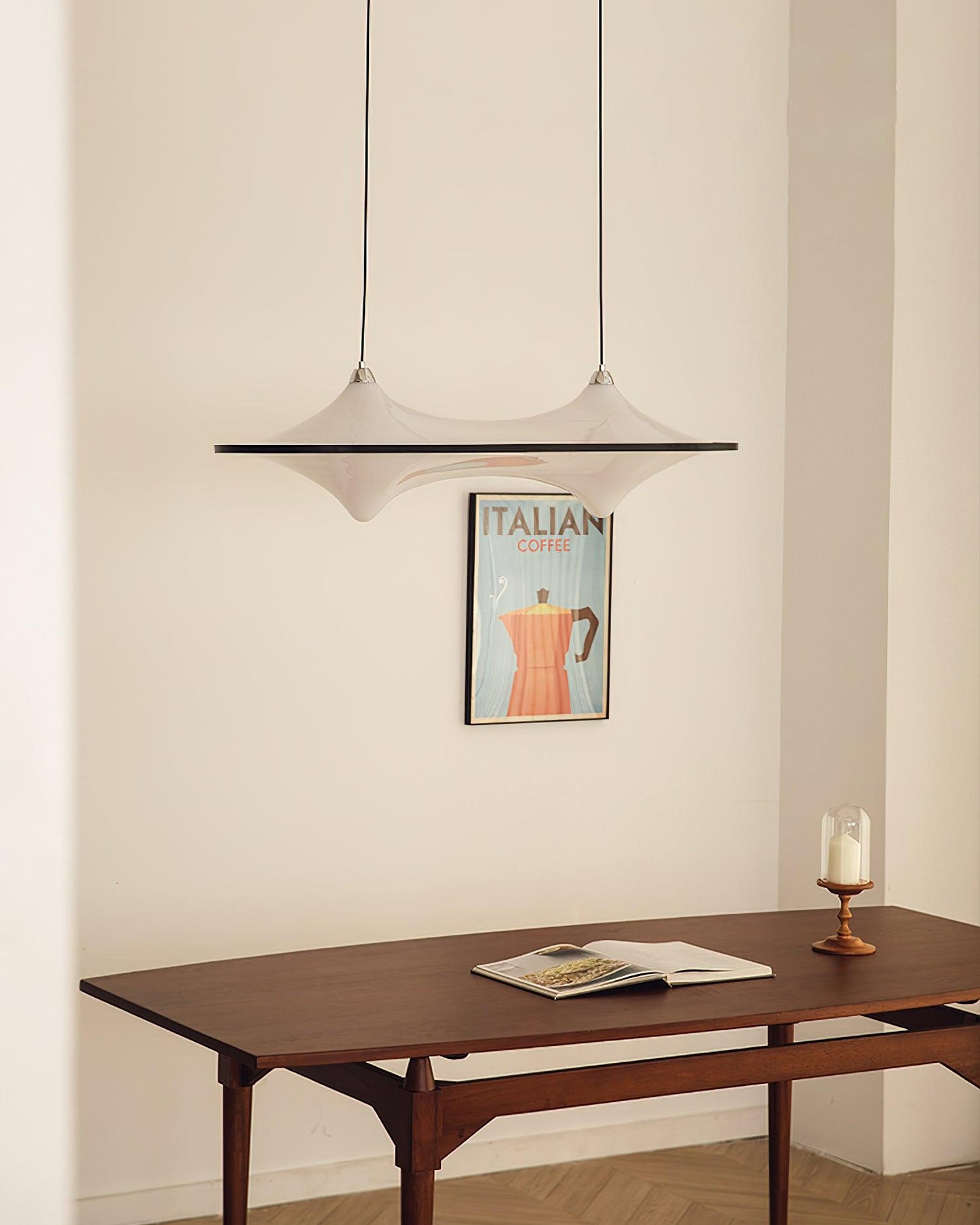 Modern Art Acrylic Adjustable Wave Form Chandelier
