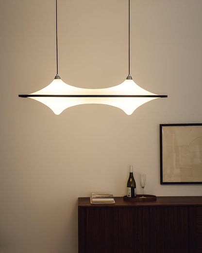 Modern Art Acrylic Adjustable Wave Form Chandelier