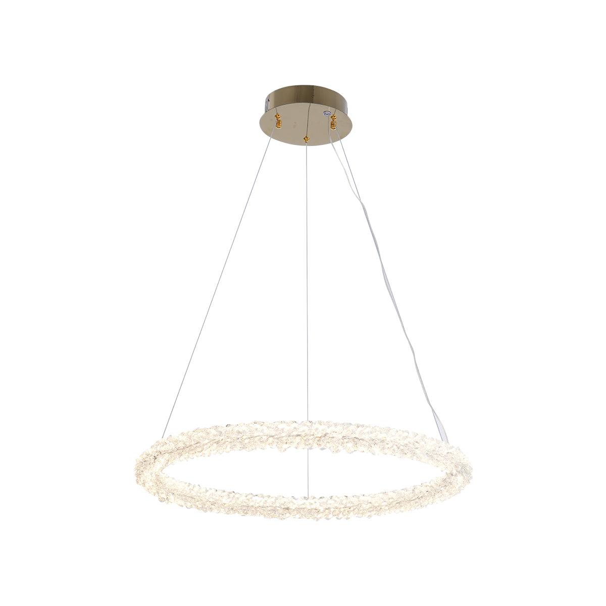 Ring Crystal Chandeliers Dia 15.7″ / Dia 40cm / Gold / Warm White Chandelier