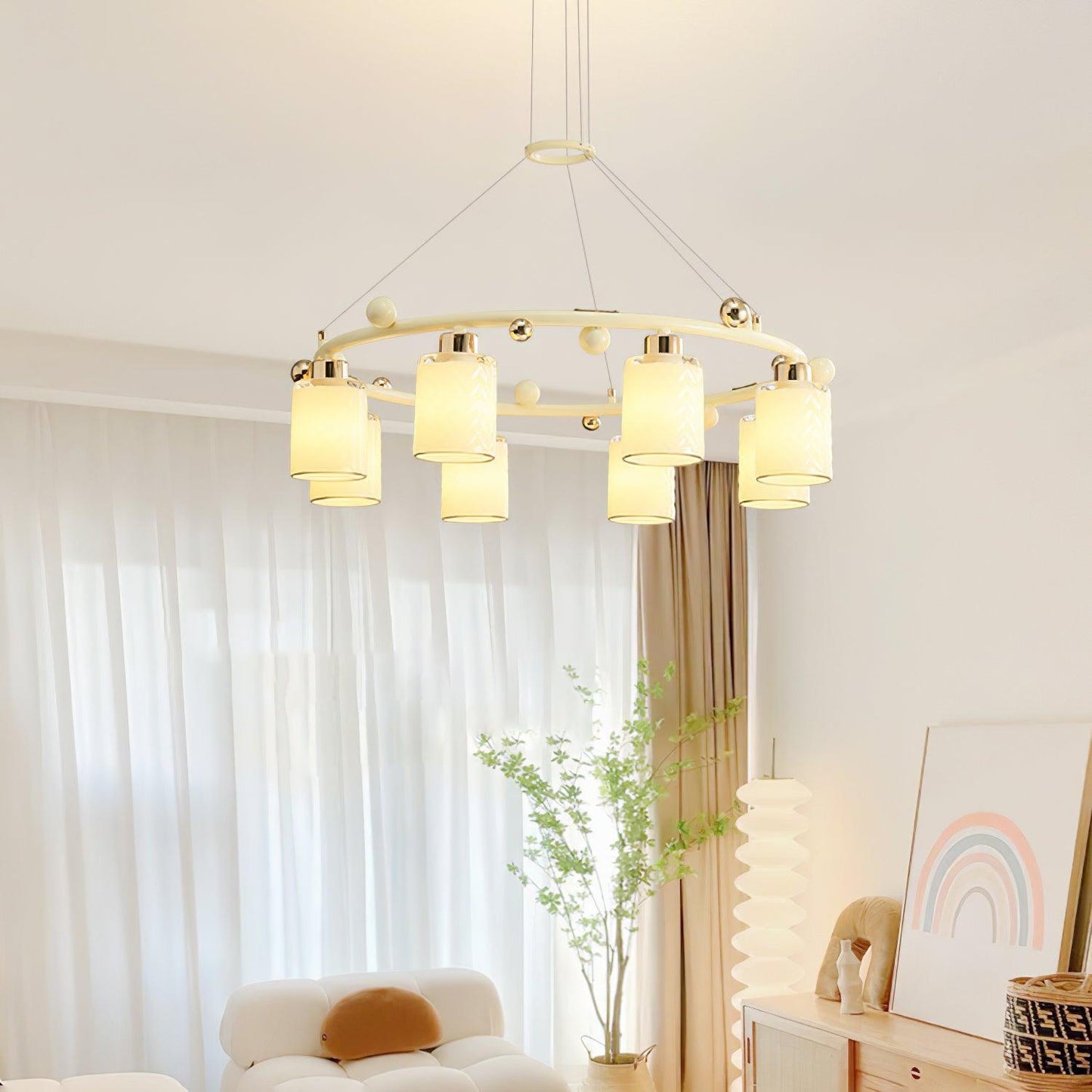Ring Glass Cup Chandelier Chandelier
