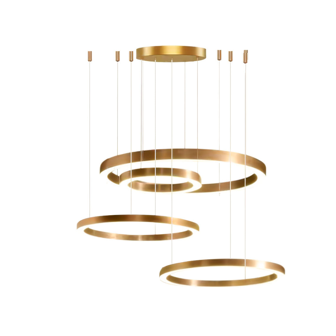 Ring LED Pendant Light Dia 40cm + 60cm + 80cm + 100cm / Warm Light Chandelier