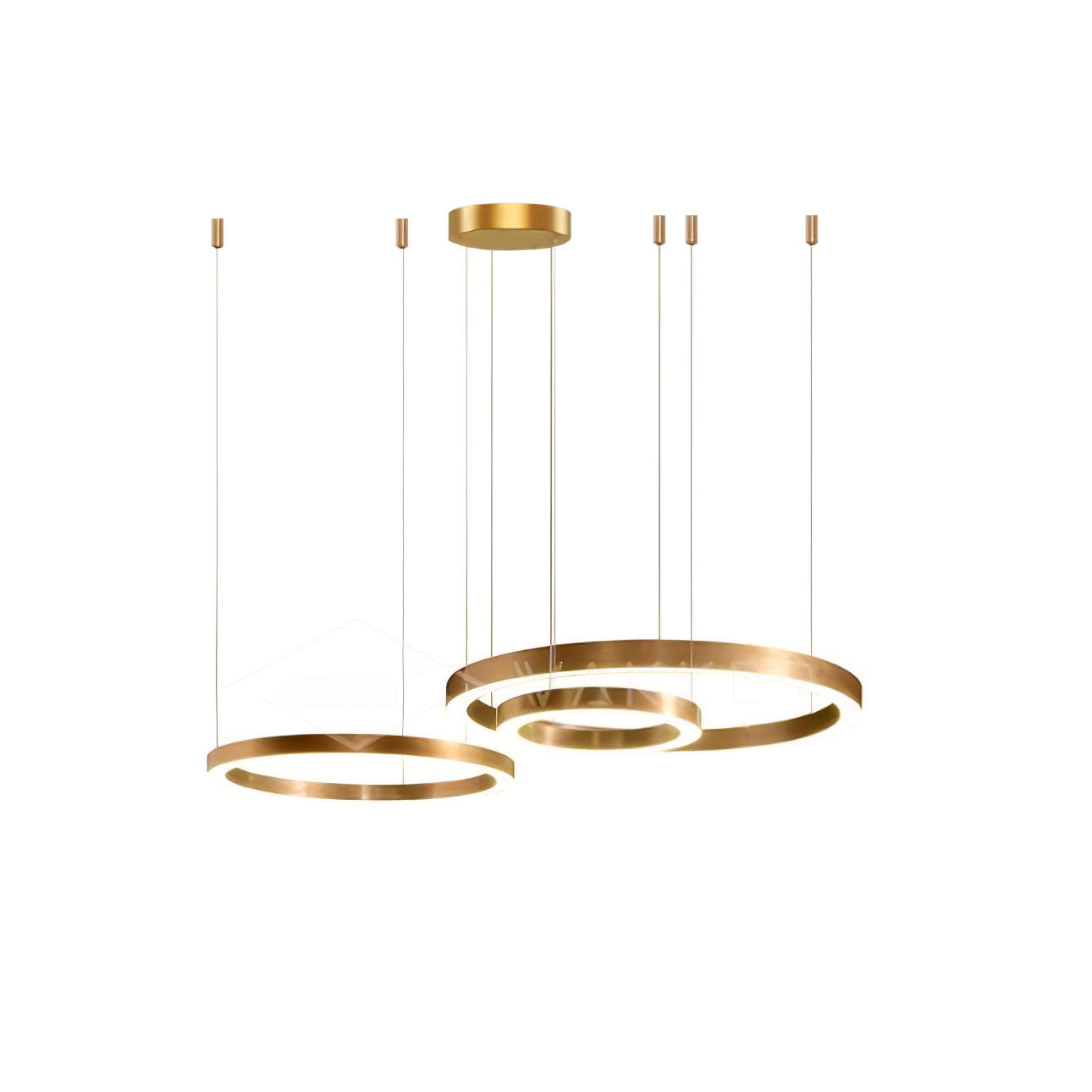 Ring LED Pendant Light Dia 30cm + 40cm + 60cm / Warm Light Chandelier