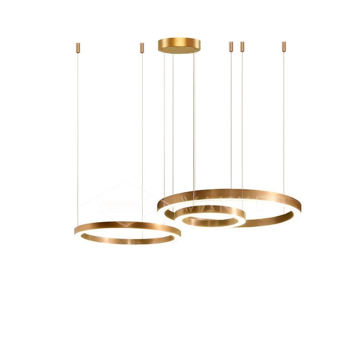 Ring LED Pendant Light Dia 30cm + 50cm + 70cm / Warm Light Chandelier