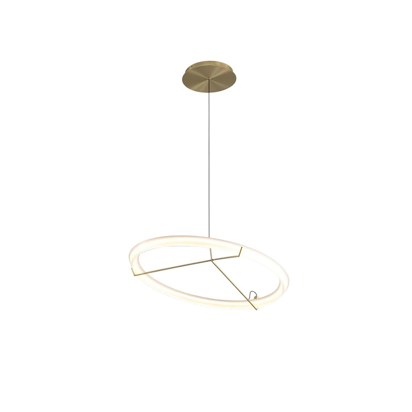 Ring Nodes Pendant Lamp Model B Dia 21.7″ x H 59.1″/ Dia 55cm x H 150cm / Gold & White / Warm light Pendant light
