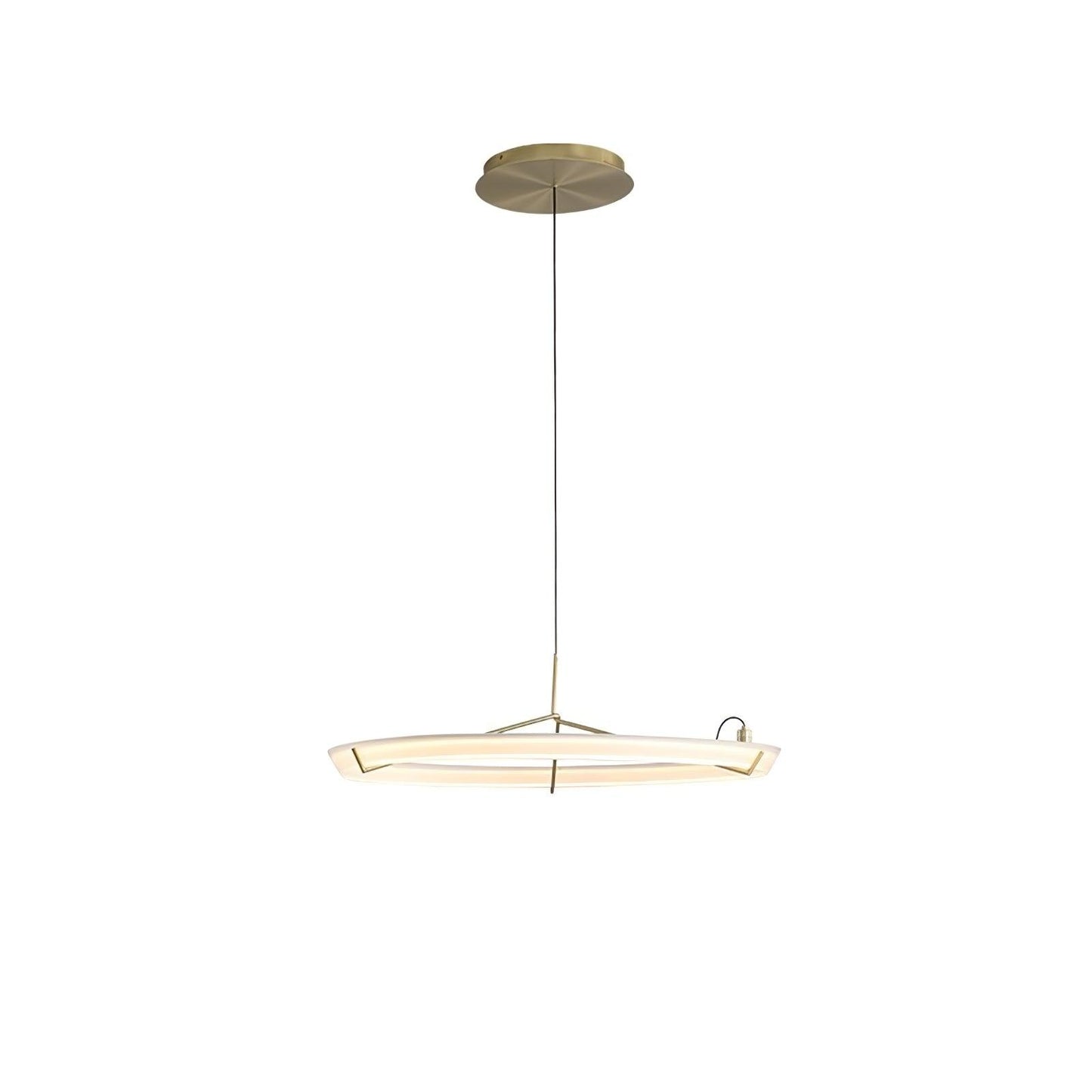 Ring Nodes Pendant Lamp Model A Dia 21.7″ x H 59.1″/ Dia 55cm x H 150cm / Gold & White / Warm light Pendant light