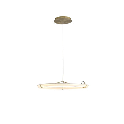 Ring Nodes Pendant Lamp Model A Dia 21.7″ x H 59.1″/ Dia 55cm x H 150cm / Gold & White / Warm light Pendant light