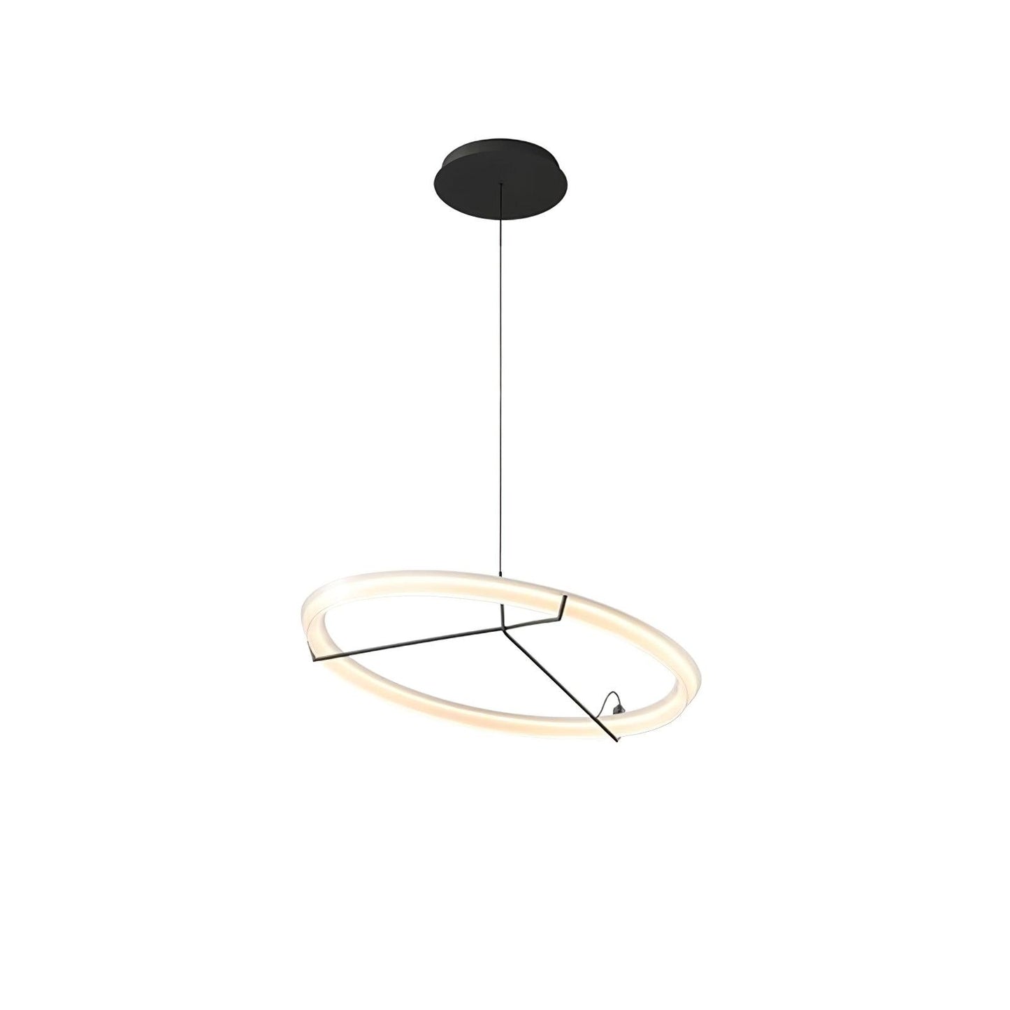 Ring Nodes Pendant Lamp Model B Dia 21.7″ x H 59.1″/ Dia 55cm x H 150cm / Black & White / Warm light Pendant light