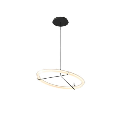 Ring Nodes Pendant Lamp Model B Dia 21.7″ x H 59.1″/ Dia 55cm x H 150cm / Black & White / Warm light Pendant light