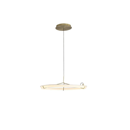 Ring Nodes Pendant Lamp Model A Dia 13.8″ x H 59.1″ / Dia 35cm x H 150cm / Gold & White / Warm light Pendant light