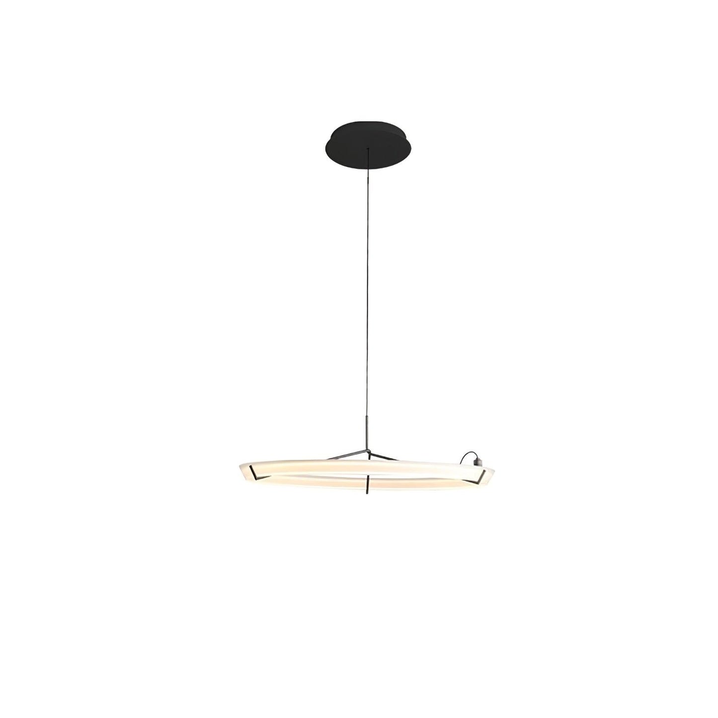Ring Nodes Pendant Lamp Model A Dia 13.8″ x H 59.1″ / Dia 35cm x H 150cm / Black & White / Warm light Pendant light