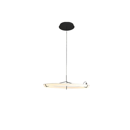 Ring Nodes Pendant Lamp Model A Dia 13.8″ x H 59.1″ / Dia 35cm x H 150cm / Black & White / Warm light Pendant light