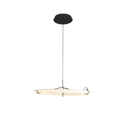 Ring Nodes Pendant Lamp Model A Dia 29.5″ x H 59.1″ / Dia 75cm x H 150cm / Black & White / Warm light Pendant light