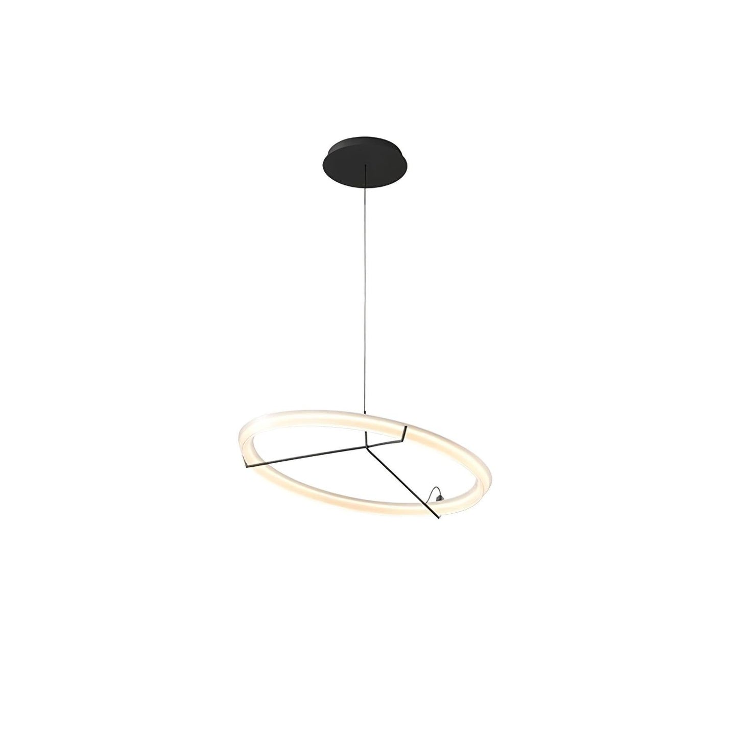 Ring Nodes Pendant Lamp Model B Dia 13.8″ x H 59.1″ / Dia 35cm x H 150cm / Black & White / Warm light Pendant light