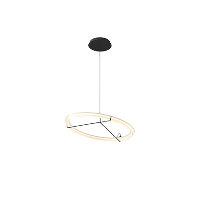 Ring Nodes Pendant Lamp Model B Dia 13.8″ x H 59.1″ / Dia 35cm x H 150cm / Black & White / Warm light Pendant light